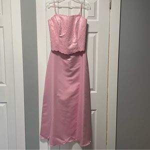 Elegant 2 piece Pink Evening Gown, Mix & Match Size